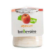BEILLEVAIRE 0% fat apricot yogurt cup with foil lid