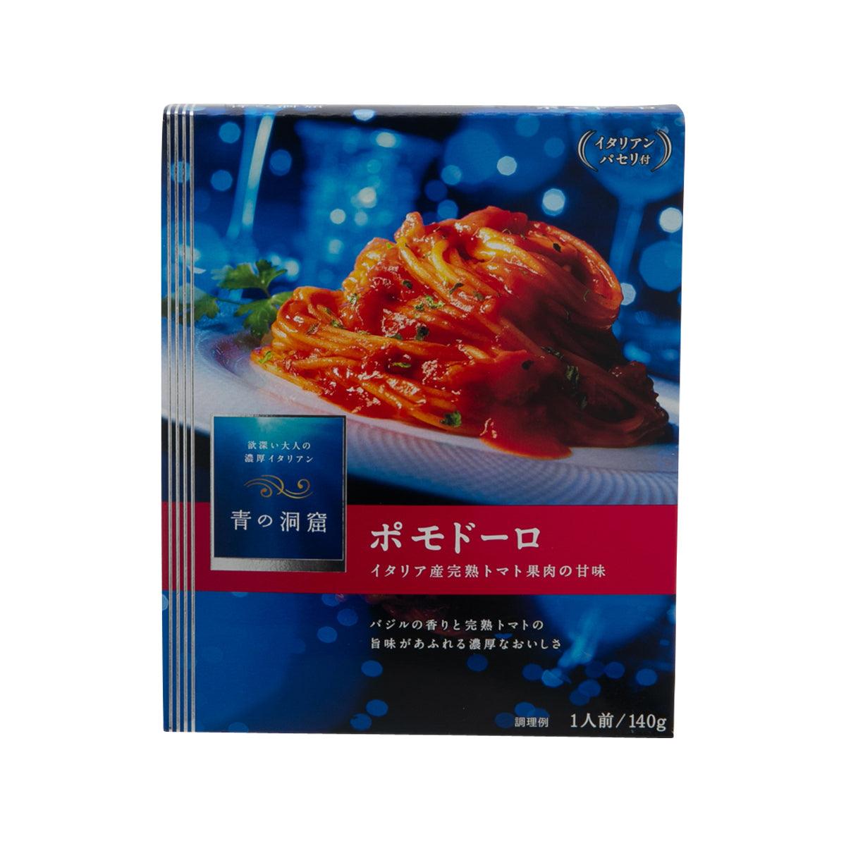 Italian tomato pasta sauce box with spaghetti sauce photo and 140g label