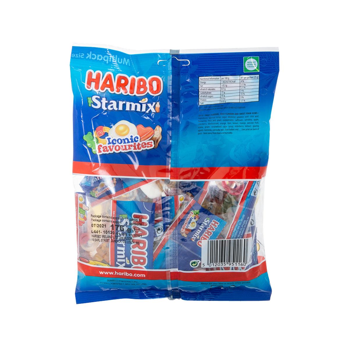 Gummy multipack bag back with barcode and printed product label
