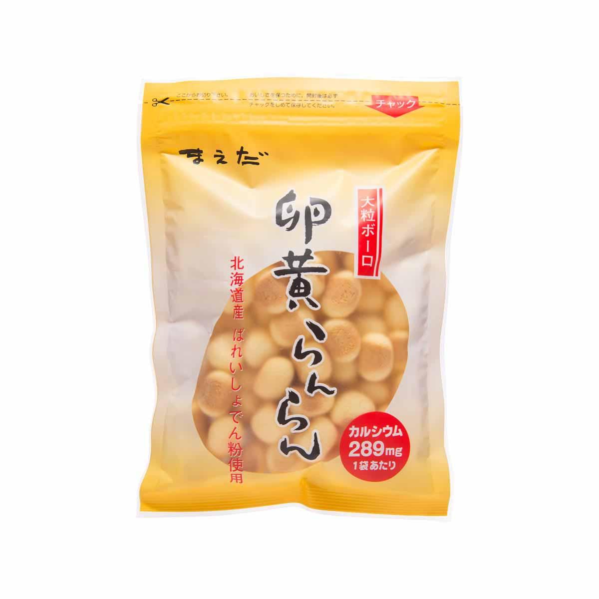OSAKAMAEDA egg yolk bolo snack 100g pouch with round cookie pieces