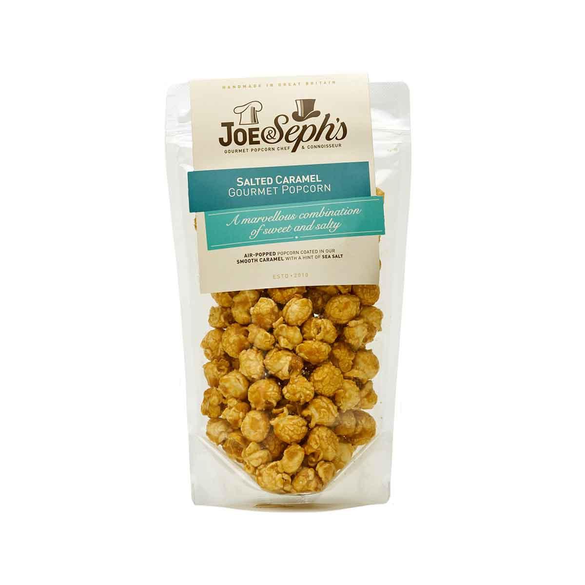 Salted caramel gourmet popcorn bag with window, JOE & SEPH'S