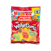 MAYNARDS Wine Gums bag, assorted natural-colored gummy candies, 130g