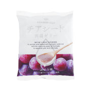 Grape chia seed konnyaku jelly pouch with purple grape graphics