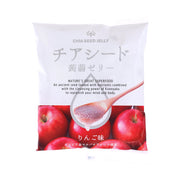 WAKASHO chia seed jelly pouch, apple flavor with apple and chia seeds graphics