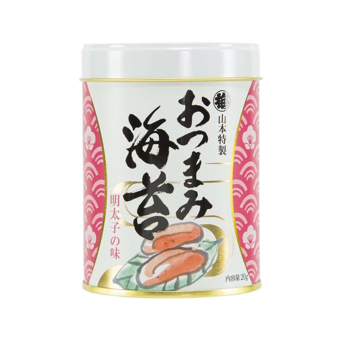 Seaweed snack tin with mentaiko cod roe design, 20g