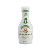 Califia Farms unsweetened almondmilk bottle, white label, 48 fl oz.