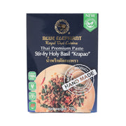 Thai holy basil stir-fry paste box, 70 g, Blue Elephant branding