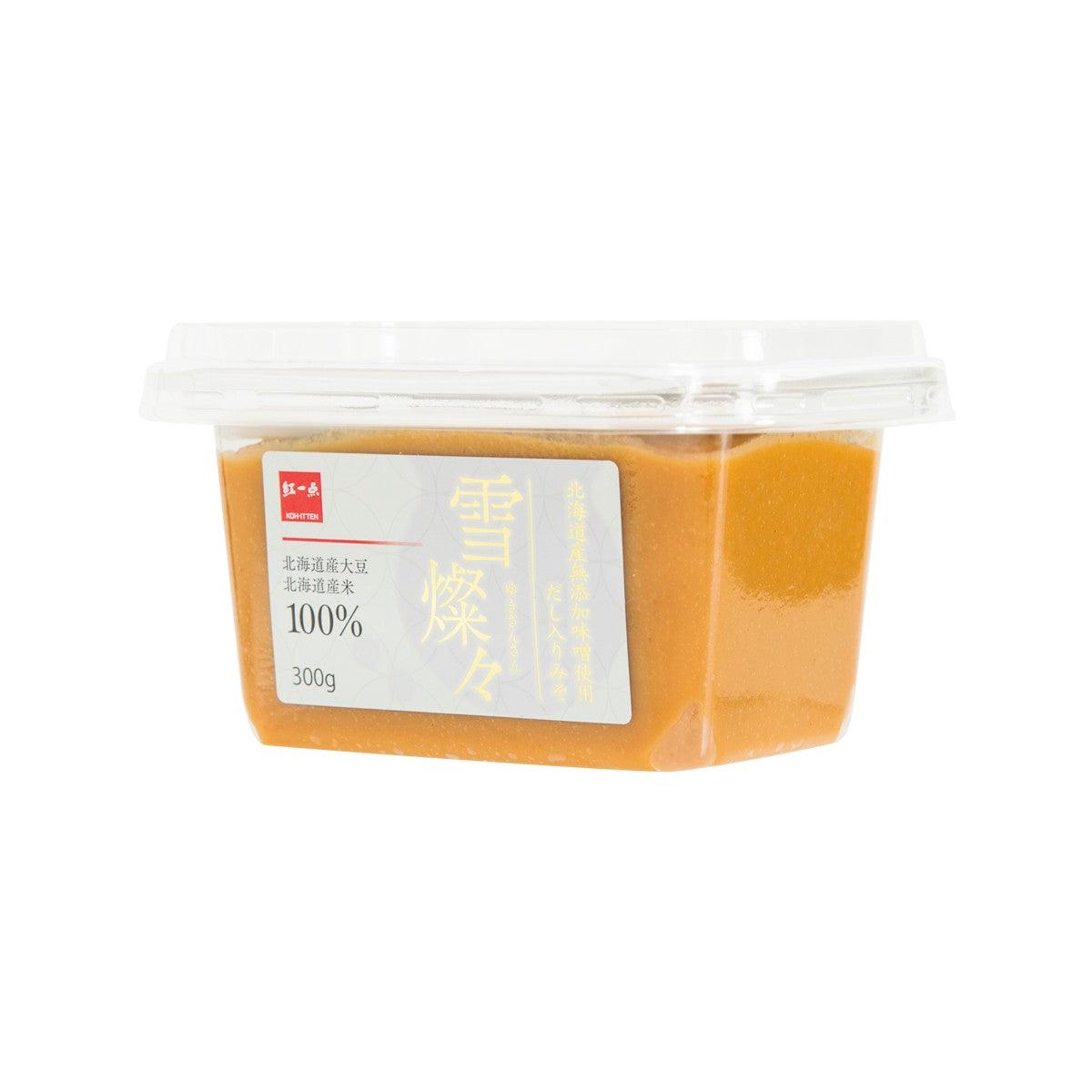 KOHITTEN 300g white miso tub with amber paste and front label
