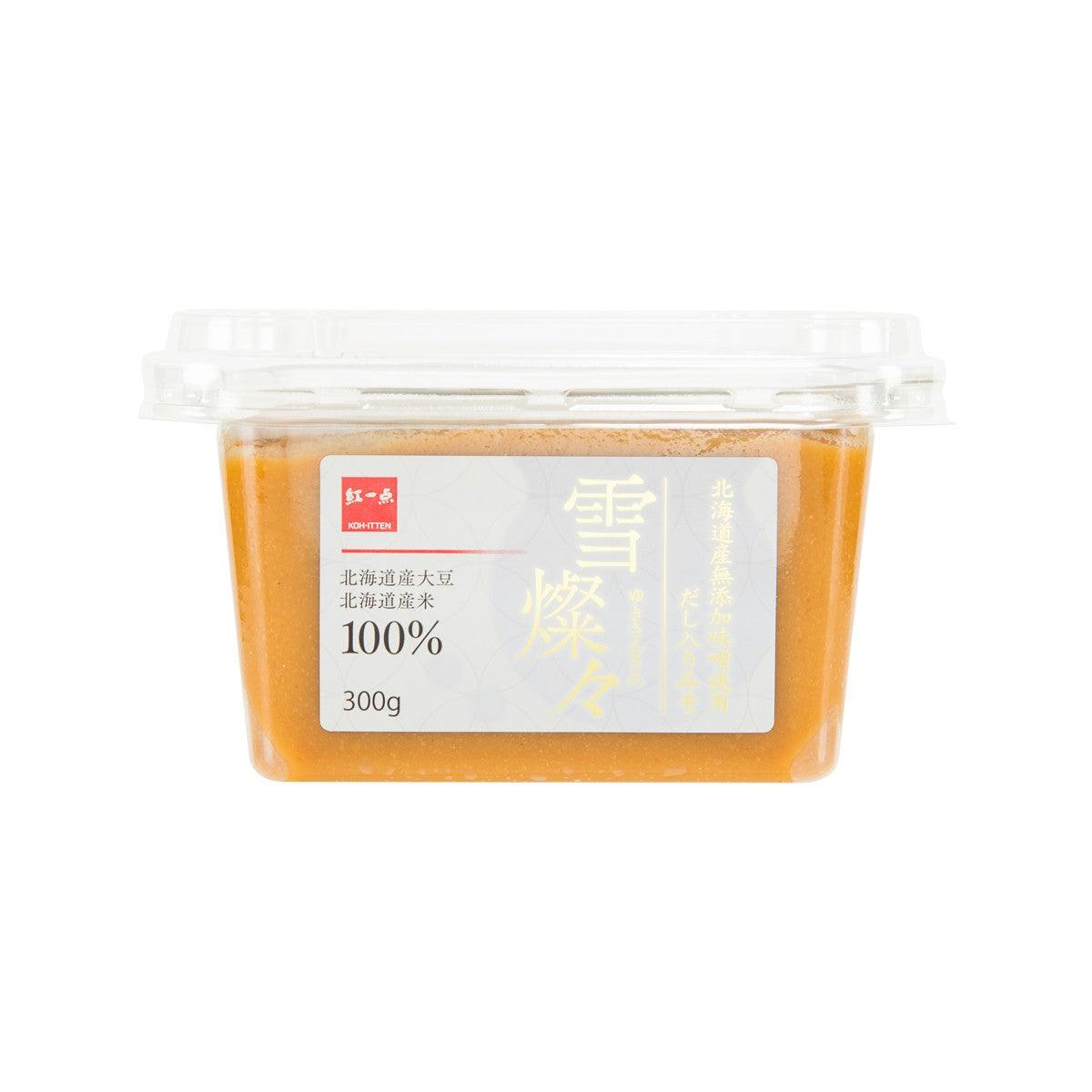 KOHITTEN 300g white miso tub with amber paste and front label