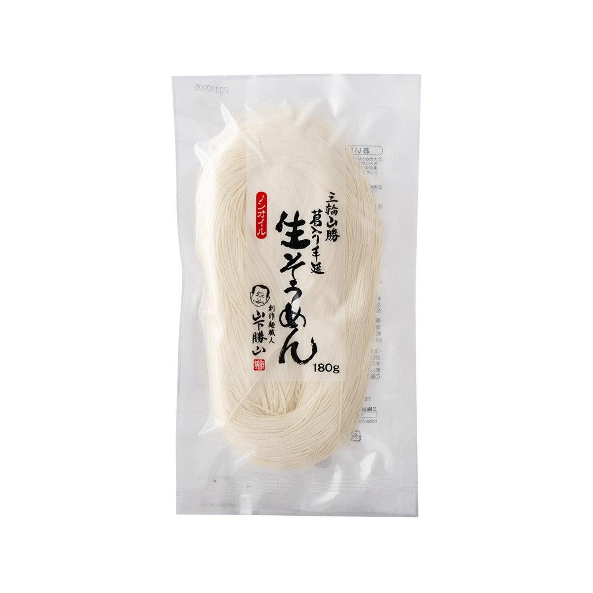 MIWA YAMAKATSU semi-dried soumen noodles, 180g pack with cream noodles inside