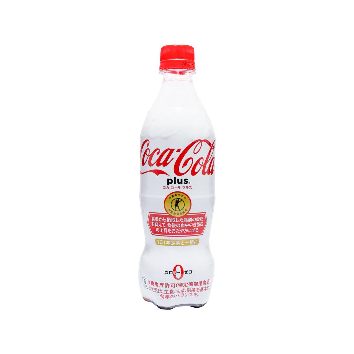 Coca-Cola Coke Plus 470mL bottle with red cap and printed label