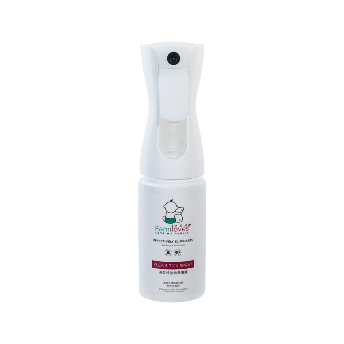 FAMILOVES flea & tick spray bottle with pump, 200 mL