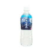 550 mL mineral water bottle with blue label and clear plastic cap
