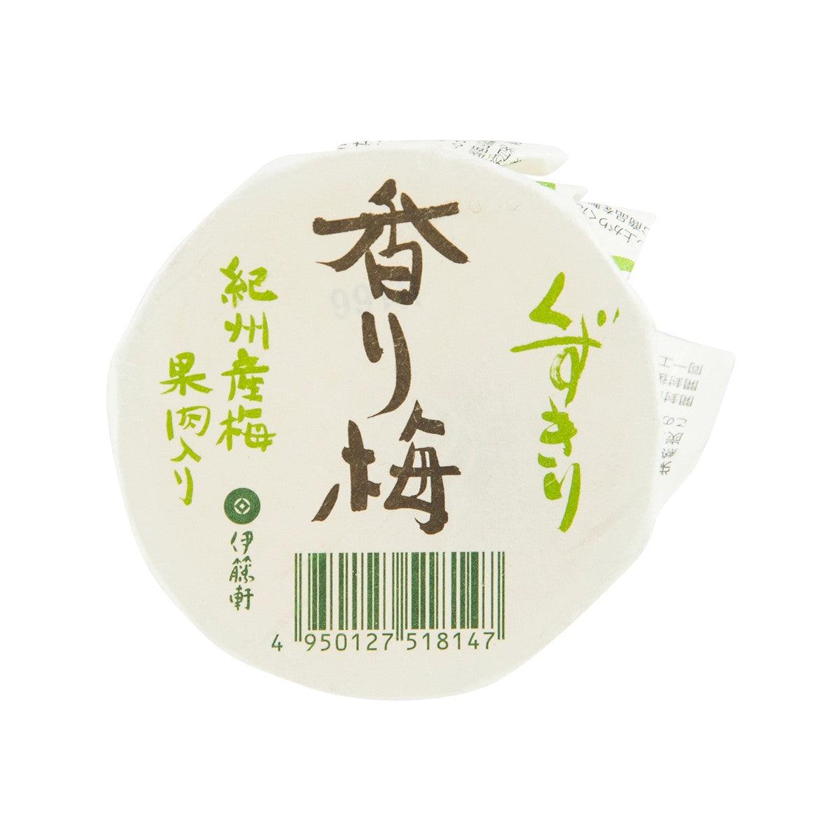 ITOKEN kudzu jelly cup with plum flavor, white lid with barcode