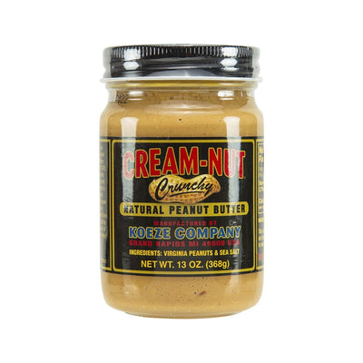 CREAM-NUT Crunchy Peanut Butter, 368g – Natural, Gourmet