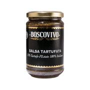 BOSCOVIVO salsa tartufata truffle sauce jar, glass container with gold lid
