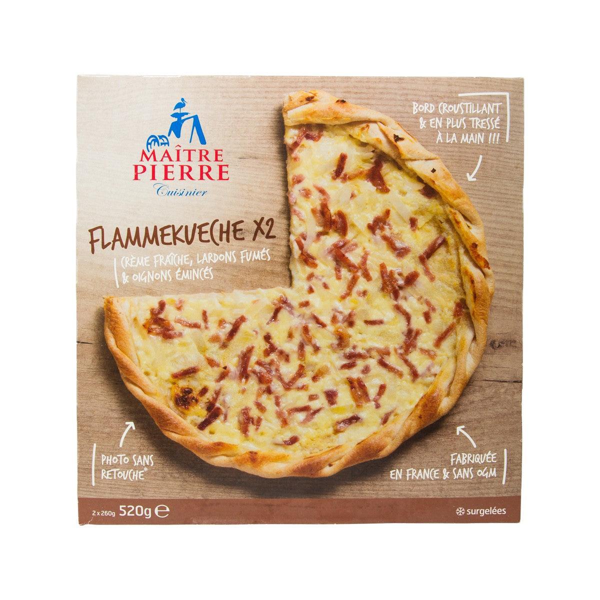 MAITRE PIERRE flammekueche x2 with crème fraîche, bacon and onion, 520g