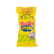 KOIKEYA seaweed salt potato stick snack bag, yellow front label with blue flavor badge