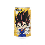 Yellow sparkling water can with anime character graphic and “apple flavour” text