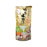MIYAJIMA chicken soup hot pot pouch with chicken and vegetables, front view