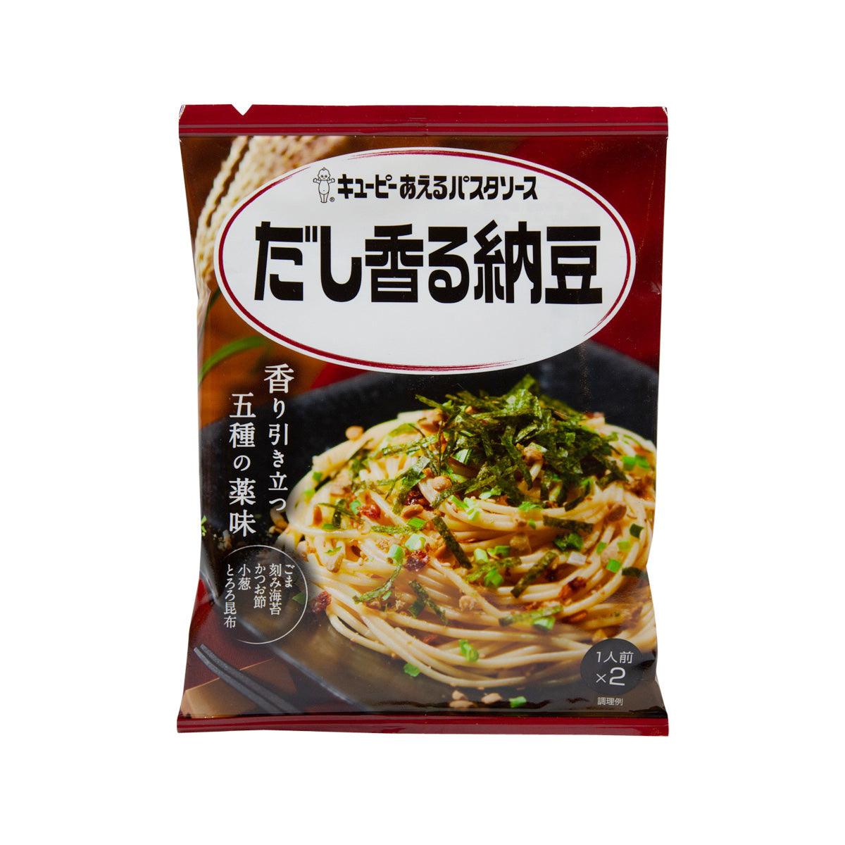 KEWPIE natto pasta sauce sachet, red packet with spaghetti and herbs graphics