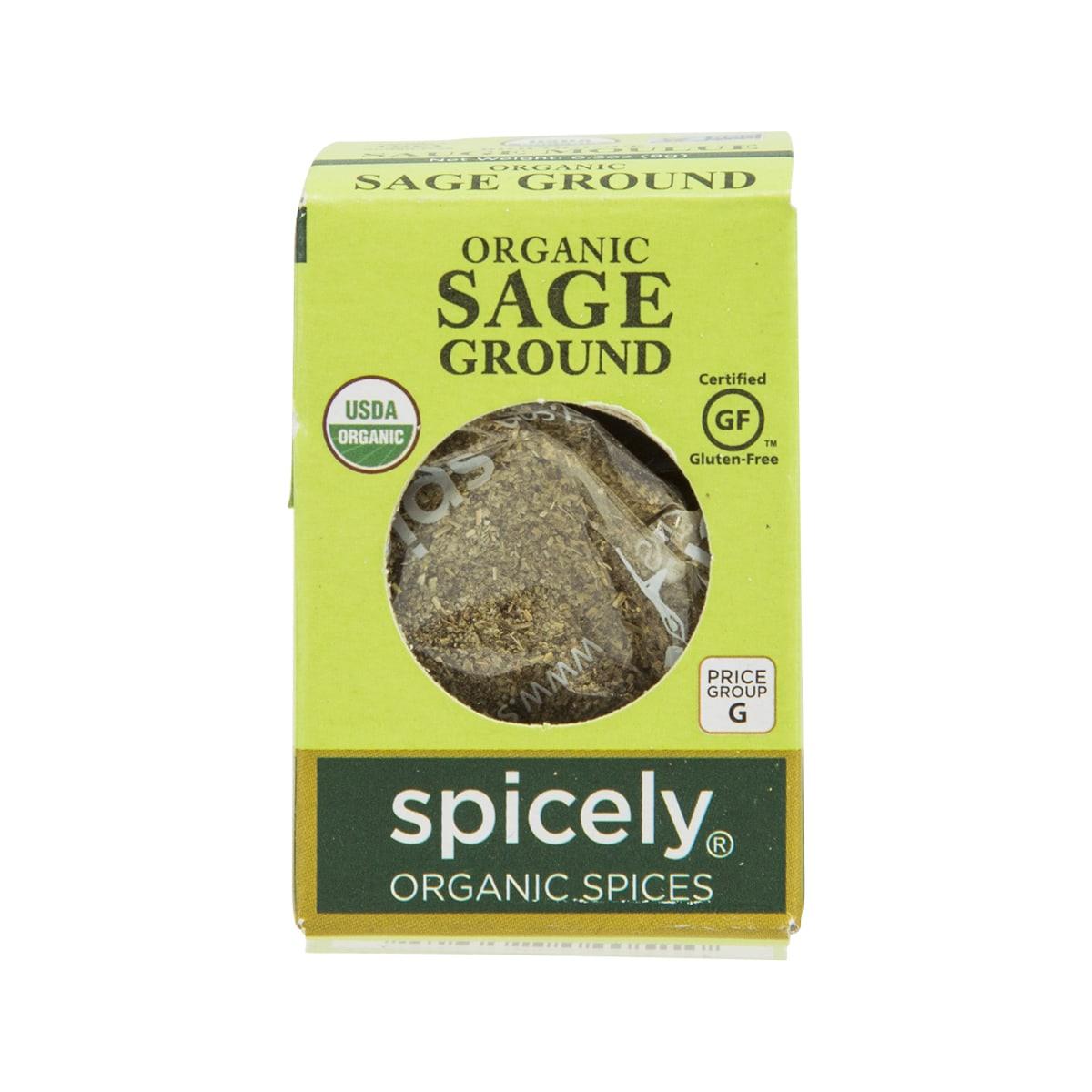 SPICELY organic sage ground spice pouch, green with round window