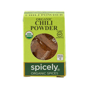 Spicely organic chili powder box, USDA Organic, gluten-free, 12 g