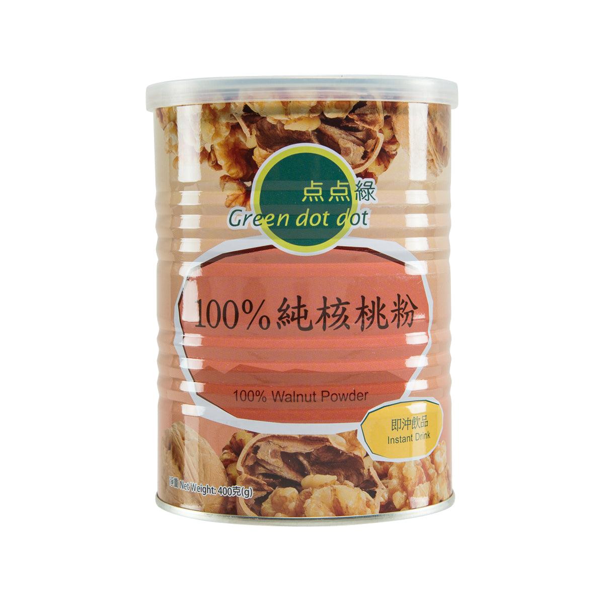 Green dot dot 100% walnut powder jar, 400g, resealable plastic container