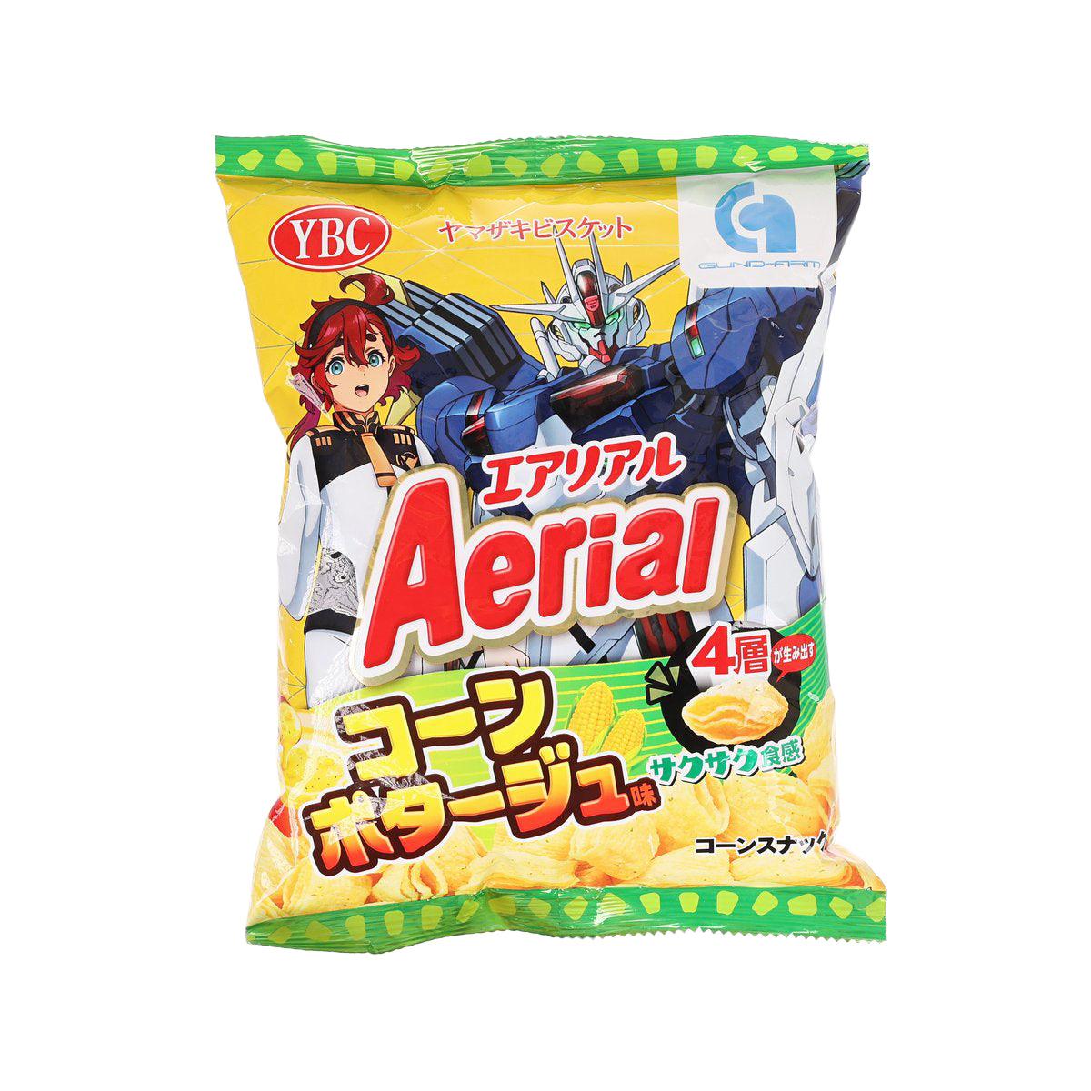 Corn snack bag (Aerial), potage flavor, front with character and product text