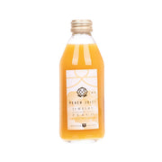 Golden peach nectar bottle, 250 mL, clear plastic with peach front label