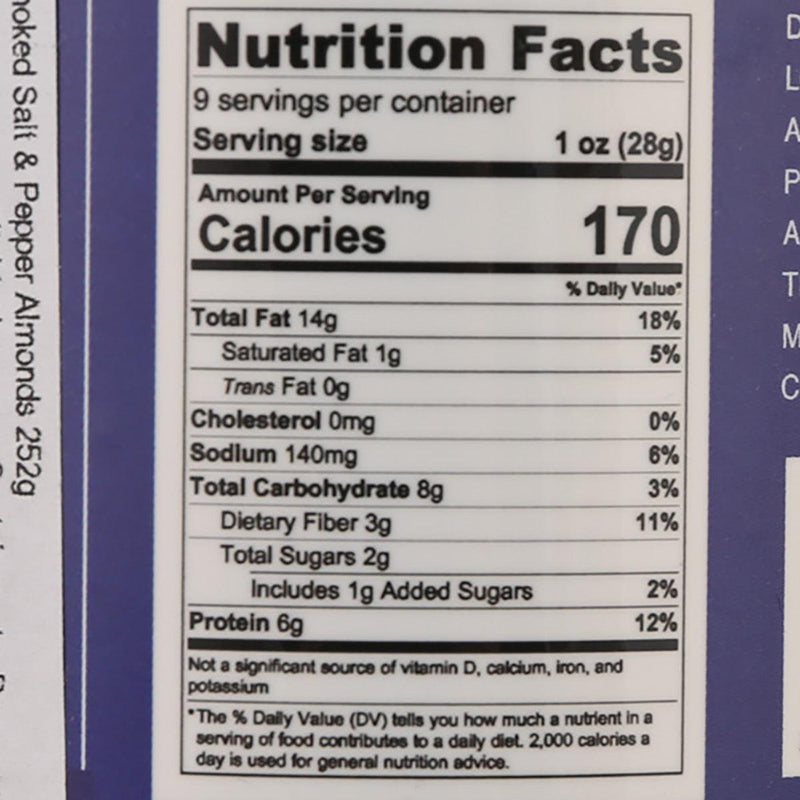 AG STANDARD Smoked Salt & Pepper Almonds  (252g)