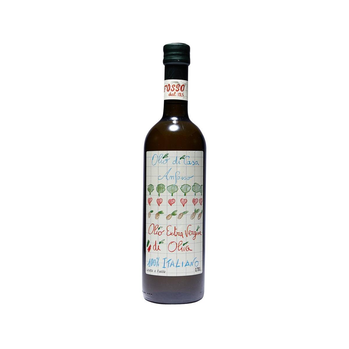 ANFOSSO extra virgin olive oil bottle, 750 mL, with front label