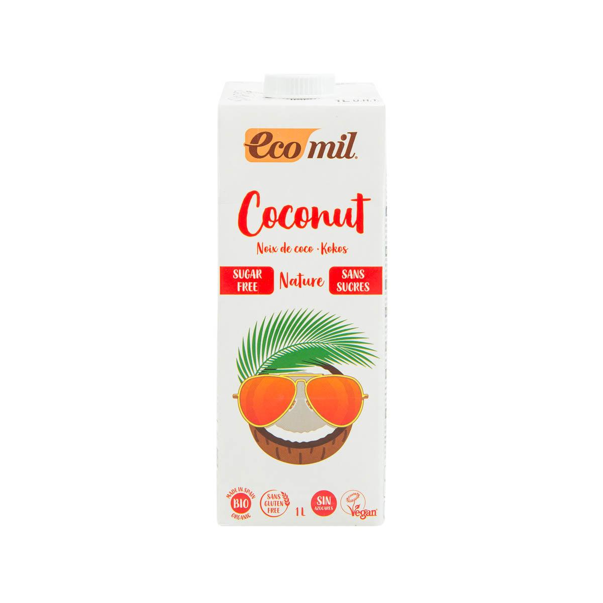 Ecomil coconut milk drink carton, sugar-free, vegan, 1L