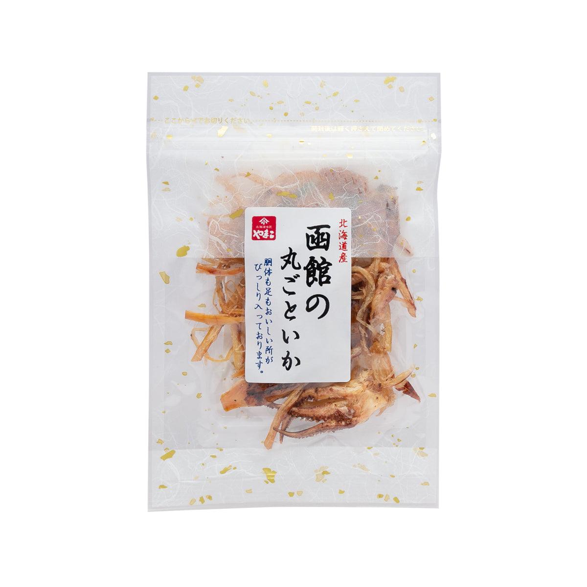 KOBAYASHI dried whole squid snack in clear bag, with red label