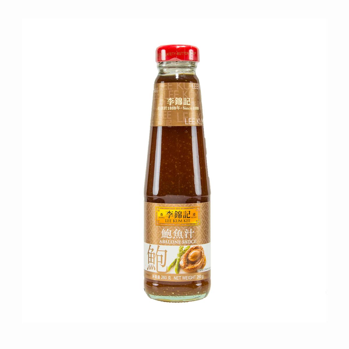 LEE KUM KEE abalone sauce bottle with red cap and front label