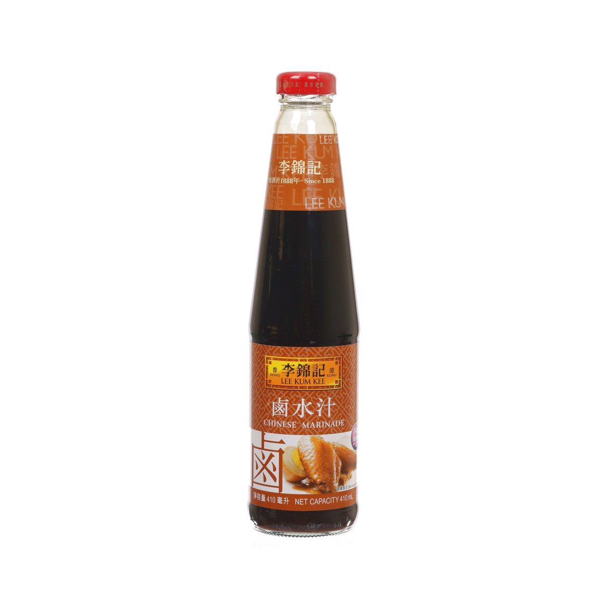 LEE KUM KEE Chinese marinade bottle with red cap and dark brown sauce