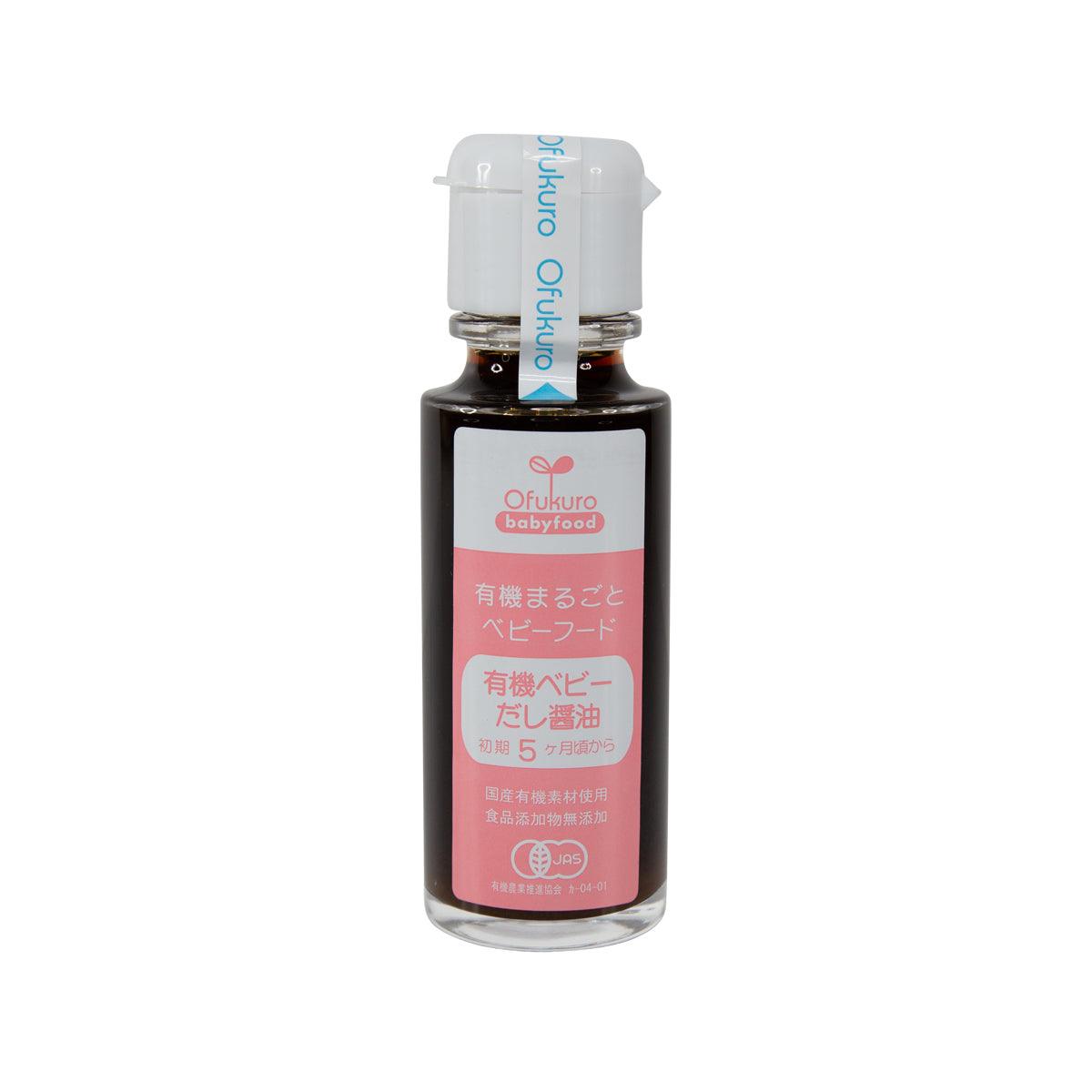 Organic soy sauce stock for babies, glass bottle with label, 100 g