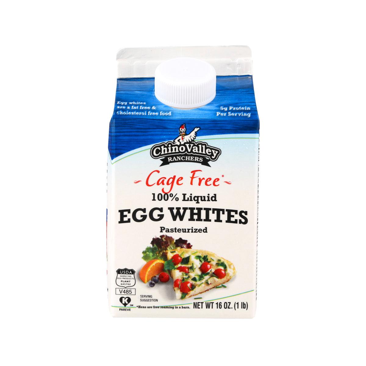 Chino Valley cage-free liquid egg whites, pasteurized 16 oz carton with cap