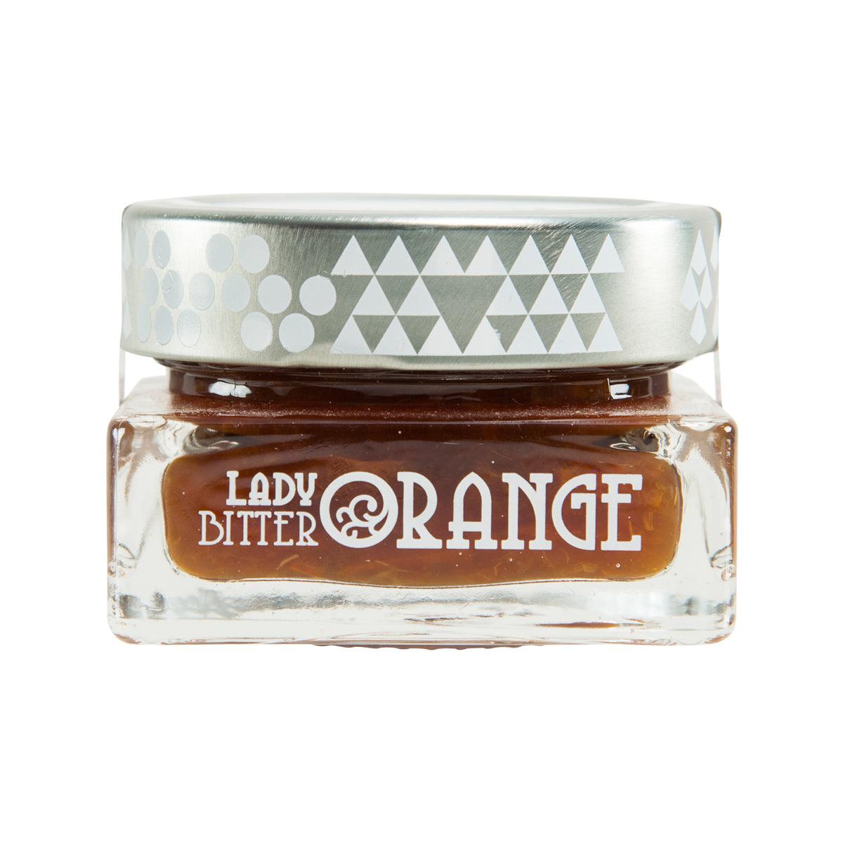 Glass jar with Lady Bitter Orange jam, LORUSSO Heart Made Food branding