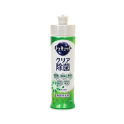 Clear anti-bac detergent bottle, green label, 240 mL, front view
