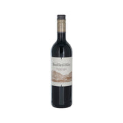 Stellenrust Pinotage red wine bottle, dark glass, foil neck, paper label