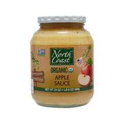 NORTH COAST organic apple sauce jar, 680 g, glass with green label