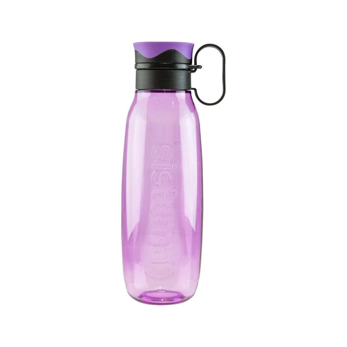 Tritan Traverse bottle 650 mL in purple with carry loop and black lid