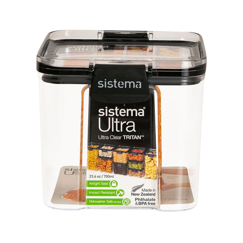 SISTEMA Ultra Square Tritan Plastic Container 700mL