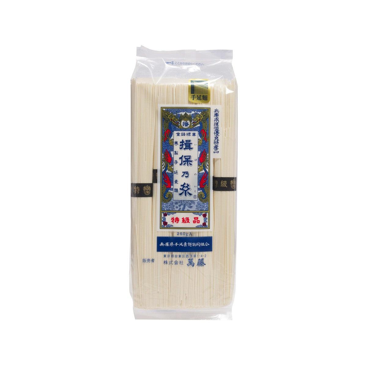 Thin Japanese noodle bundle in clear plastic bag, 250 g
