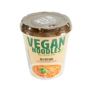 Vegan ramen noodle soup cup with Tantan flavor, front label