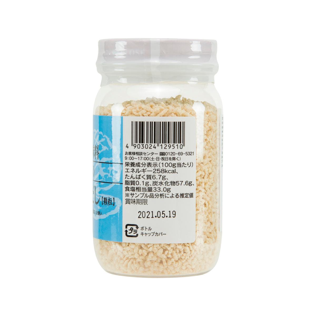 Scallop soup stock granules jar back label with barcode and nutrition facts