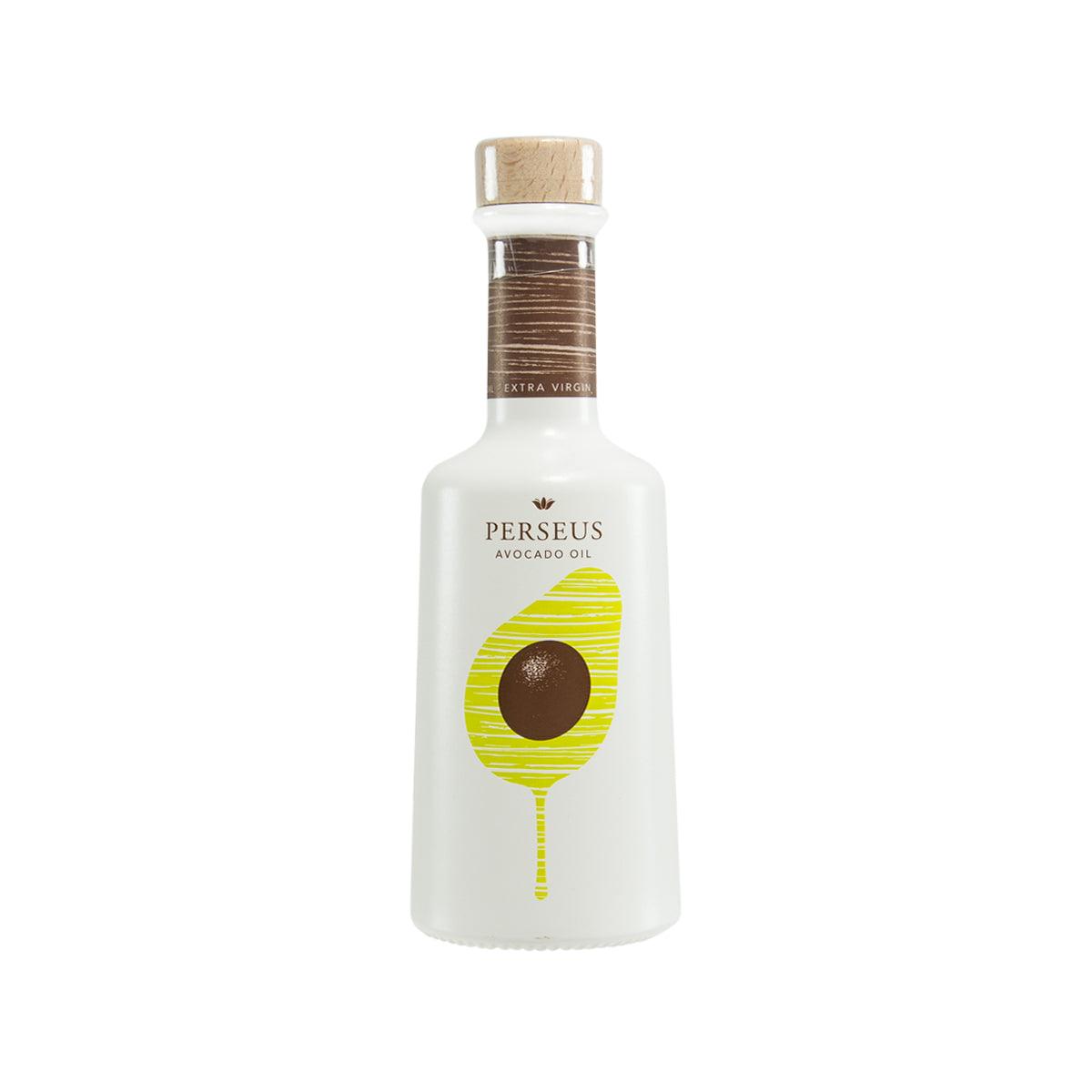 PERSEUS extra virgin avocado oil bottle, 250 mL, cork stopper