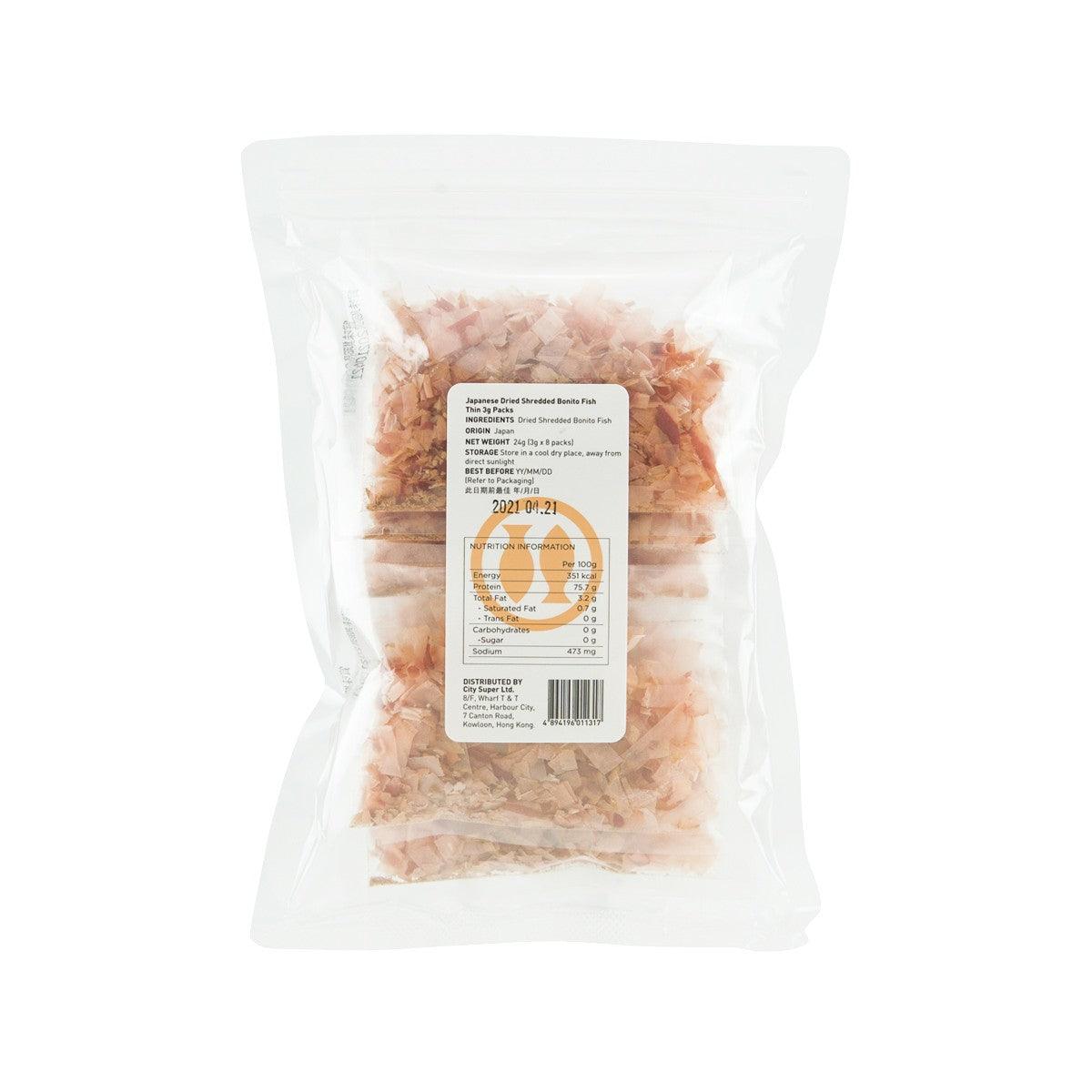 CITYSUPER dried shredded bonito fish, sealed back-labeled pouch (24g)