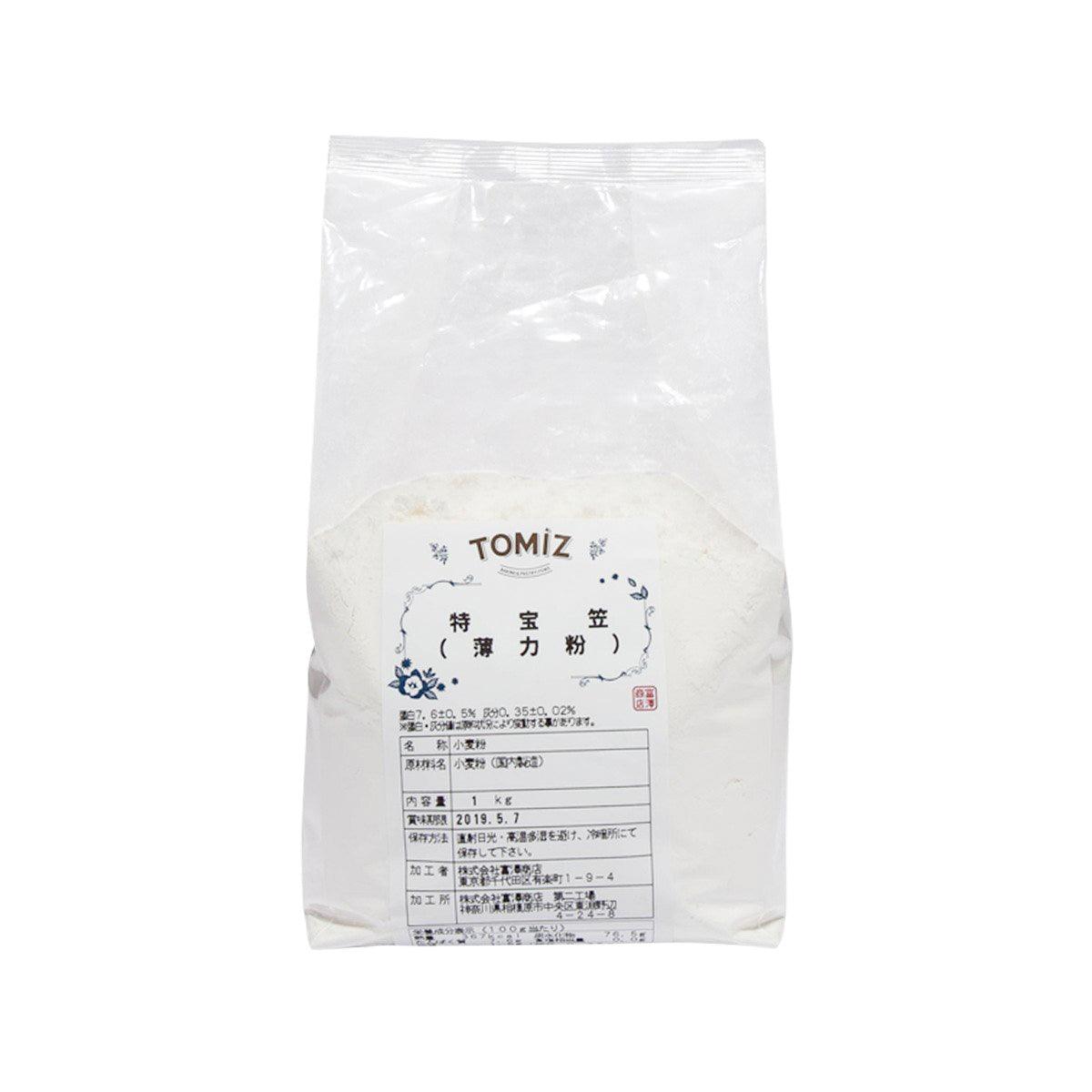 TOMIZAWA cake flour bag, 1 kg, with front label
